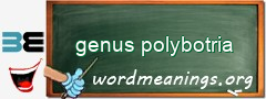 WordMeaning blackboard for genus polybotria